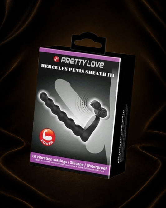 Anillo y Penetrador Dual Hercules con Vibrador 6"