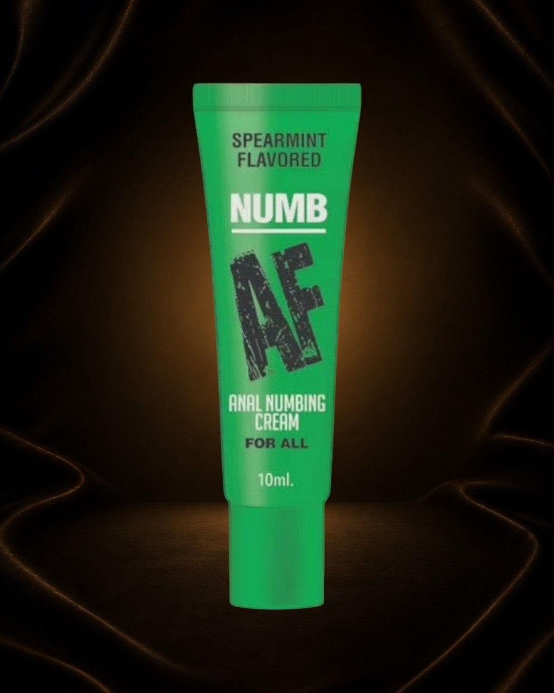 Éxtasis Boutique Crema anestésica anal sabor spearmint para aliviar la tensión y el dolor. Tubo verde de 10ml.