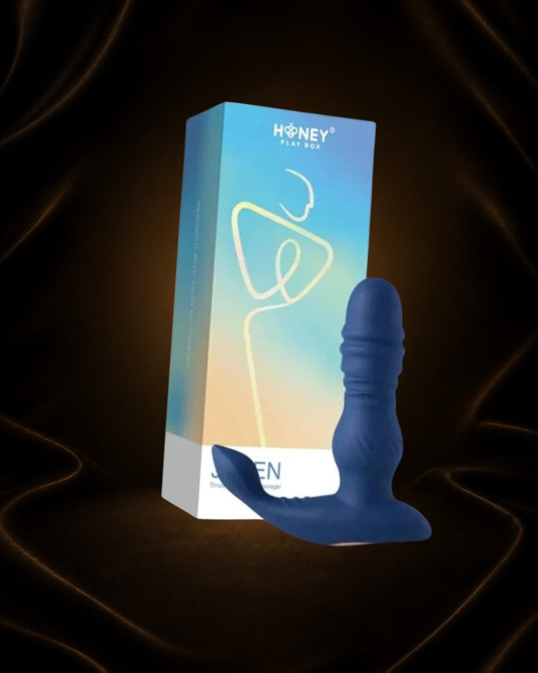 Éxtasis Boutique Estimulador de próstata y perineo azul ergonómico con control remoto opcional para masaje anal.
