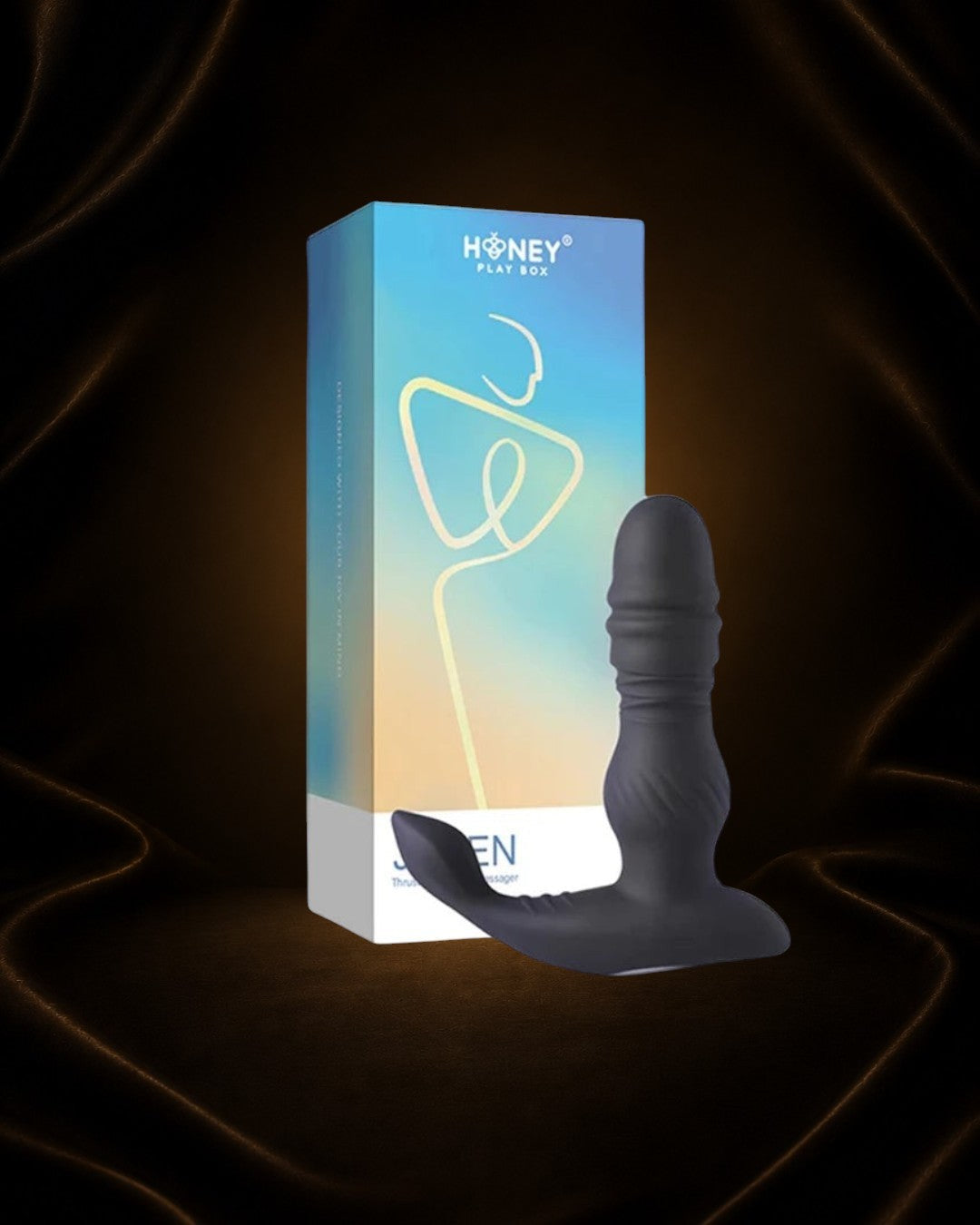 Éxtasis Boutique estimulador de próstata y perineo negro ergonómico con control remoto opcional para masaje anal.
