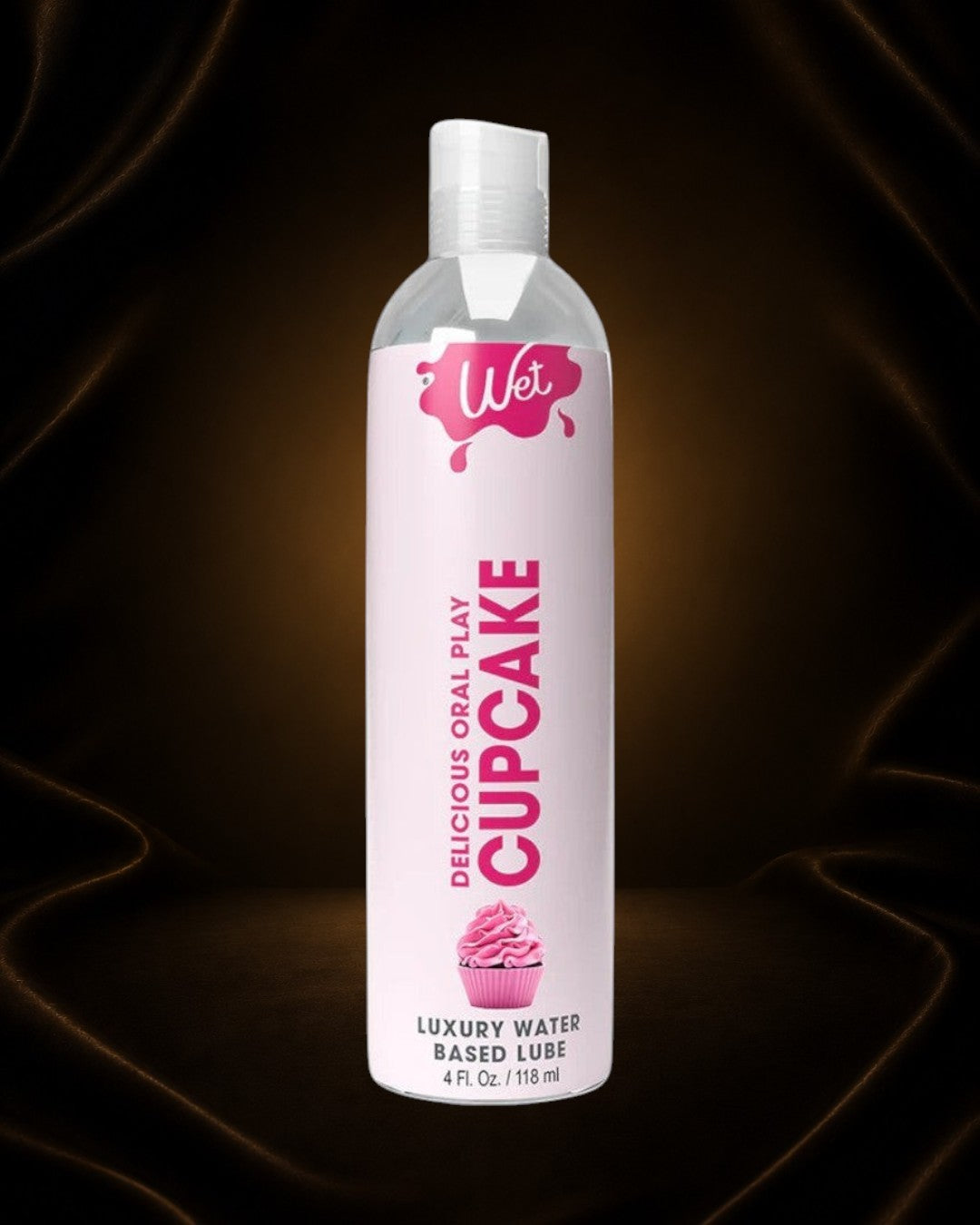 Éxtasis Boutique Lubricante oral a base de agua con sabor a cupcake, 118 ml. Fórmula no pegajosa para juego íntimo.