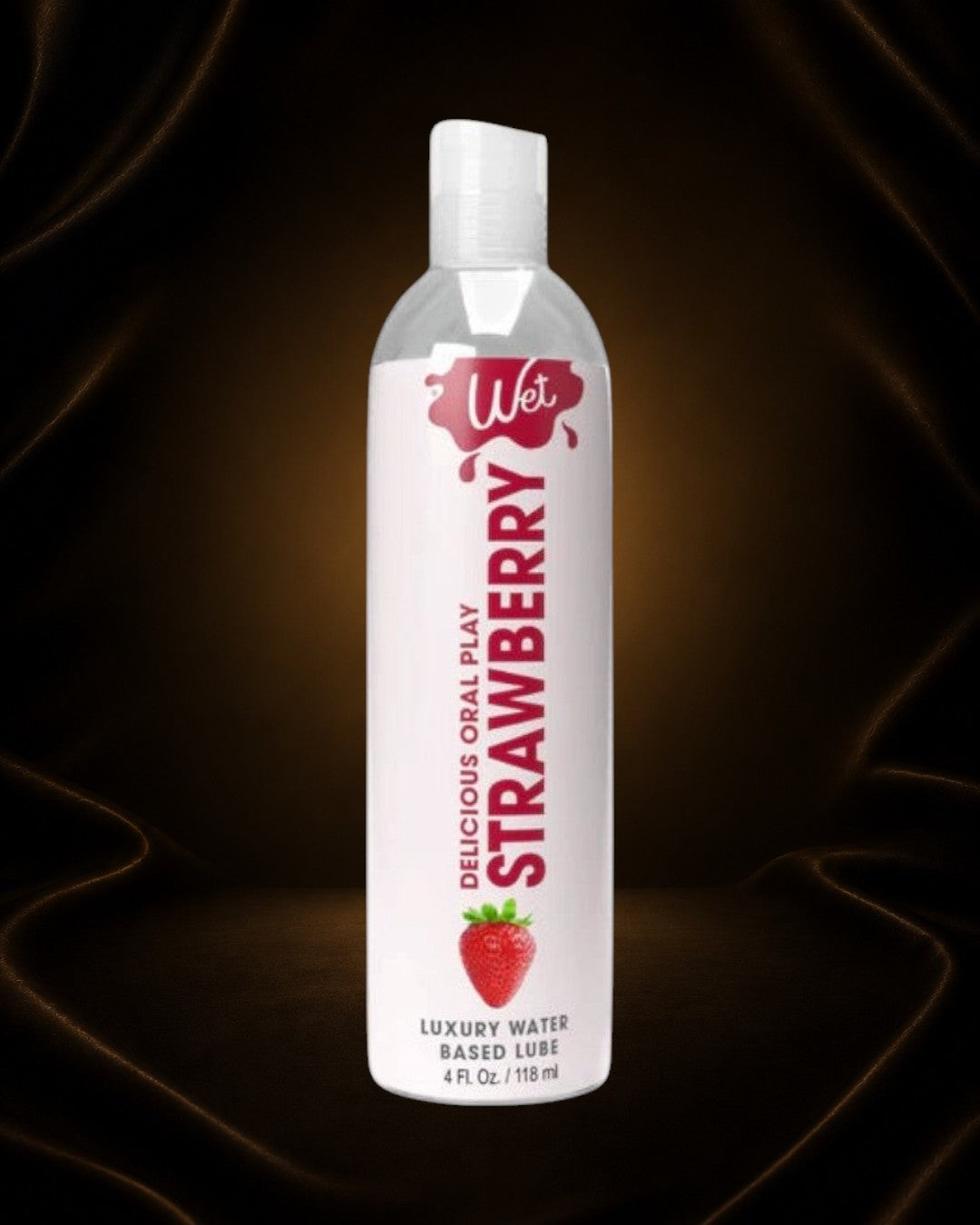 Lubricante oral a base de agua con sabor a fresa de Éxtasis Boutique, fórmula no pegajosa para placer intensificado.