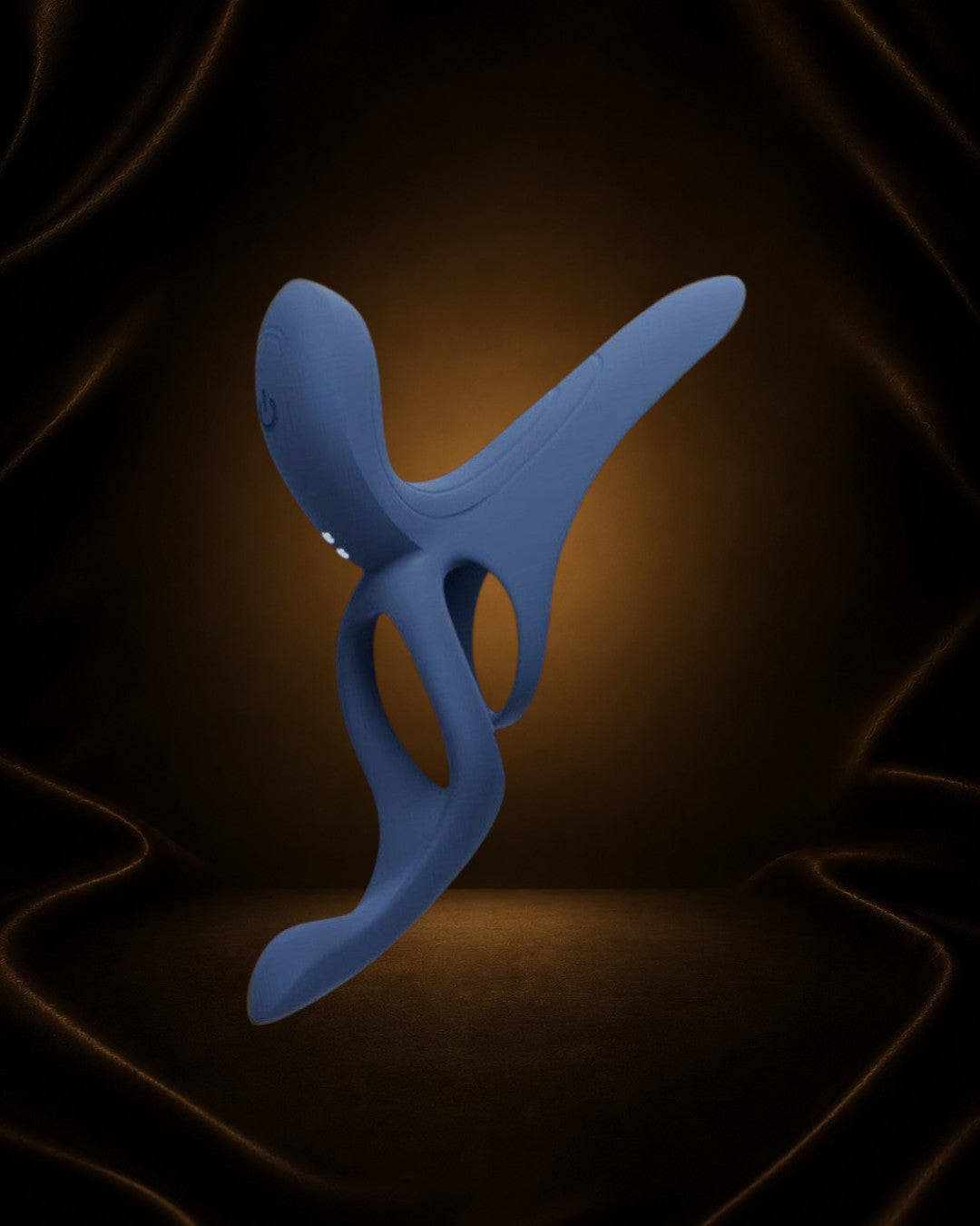 Vibrador masculino Pleasure Pivot de Éxtasis Boutique, azul, de silicona, con control por app y carga USB.