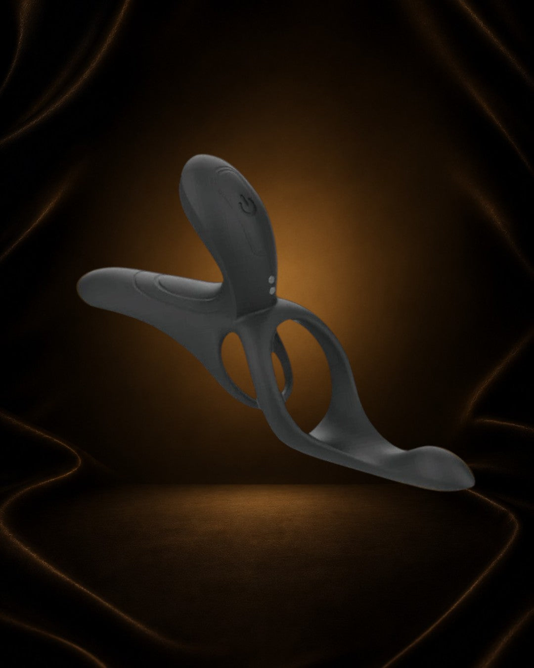 Éxtasis Boutique Pleasure Pivot vibrador masculino negro de silicona, controlado por app, para parejas.