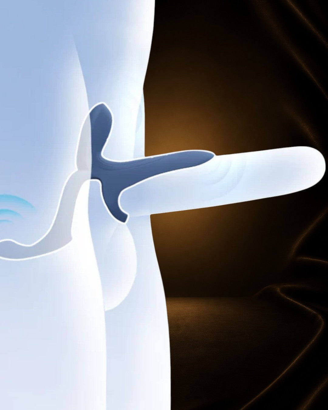 Vibrador masculino Pleasure Pivot de Éxtasis Boutique, ergonómico y de silicona, para parejas, controlado por app.