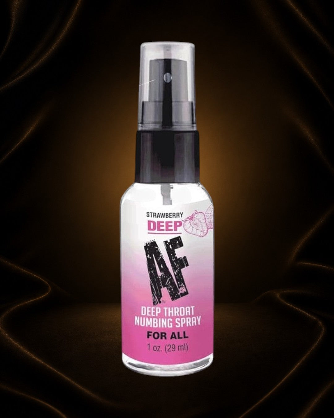 Éxtasis Boutique spray anestésico de garganta profunda con sabor a fresa, 1 oz. Reduce el reflejo nauseoso para mayor comodidad.