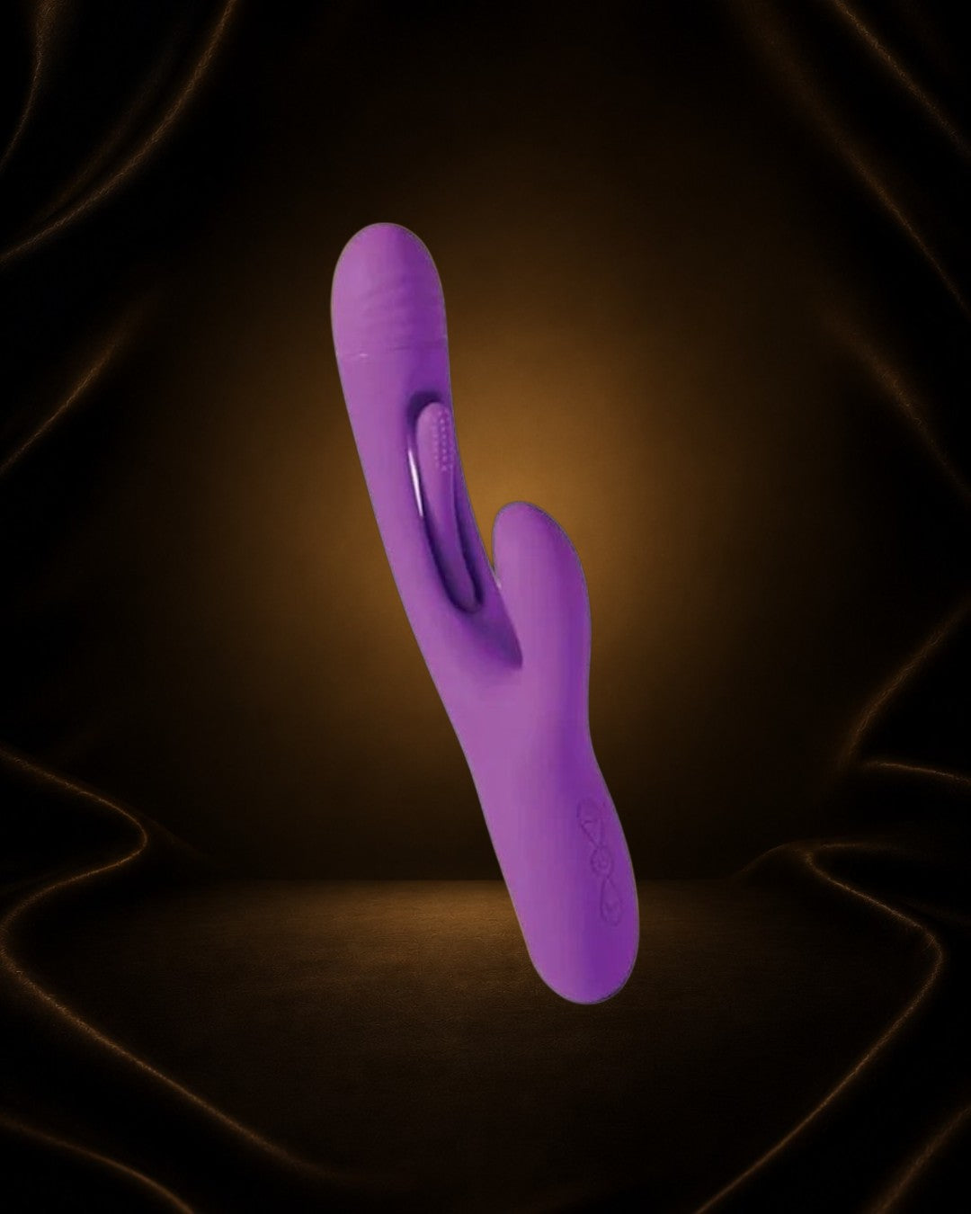Vibrador Bora de Éxtasis Boutique morado con forma de conejito para estimulación G y clitoriana, con múltiples velocidades.