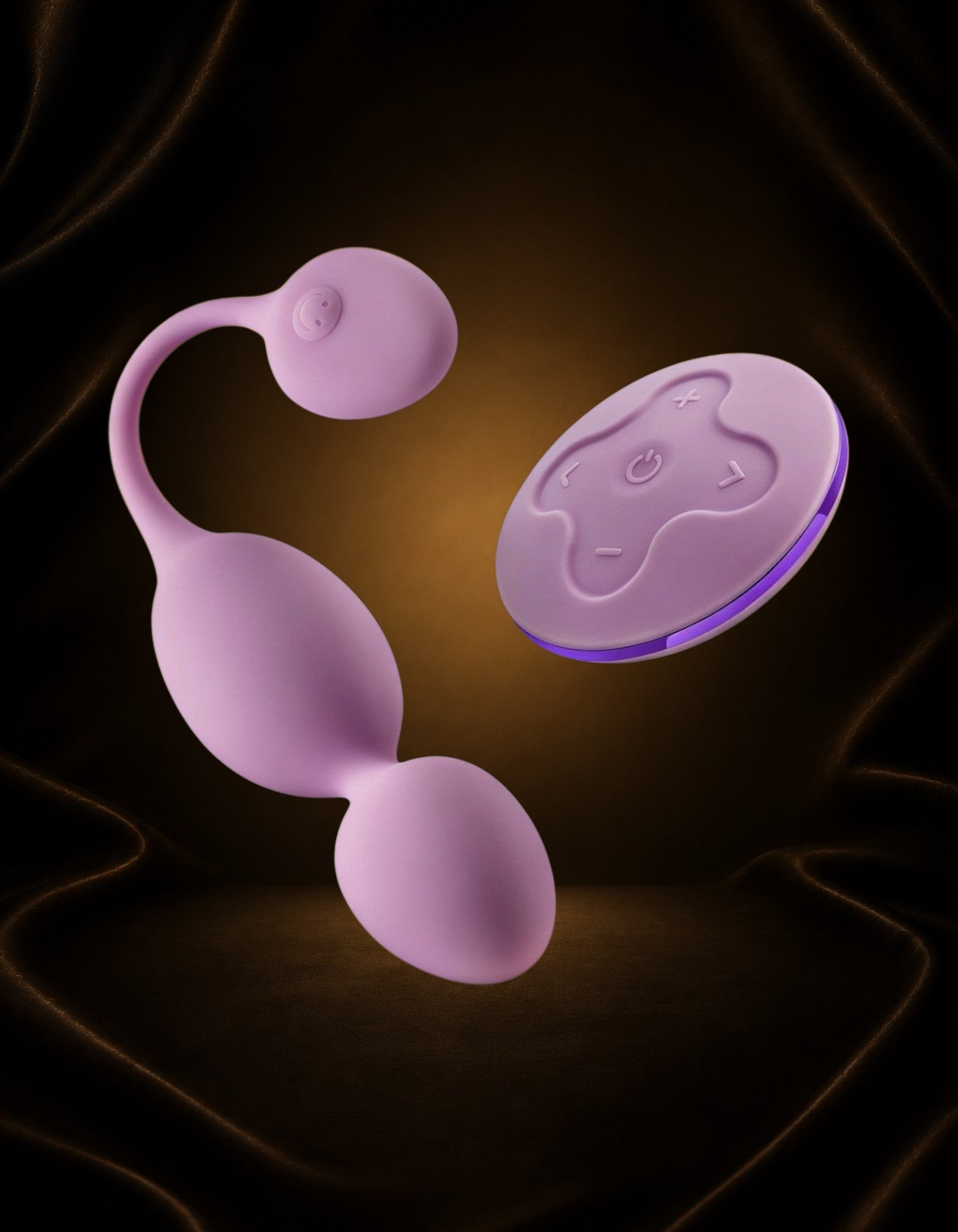 Vibrador Kegel Raine de Éxtasis Boutique en silicona lila, con control remoto y diseño ergonómico para entrenamiento pélvico.